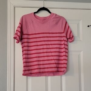 Maurices Pink Striped Crop Top